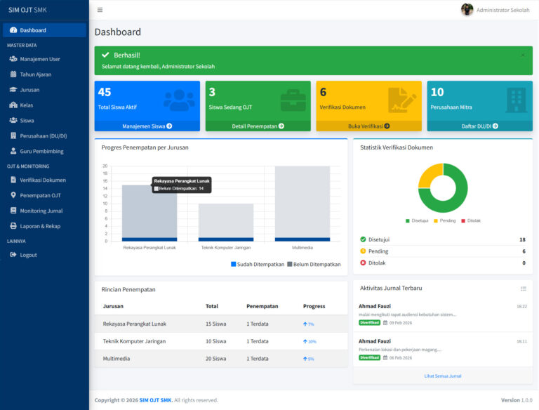 aplikasi manajemen ojt smk