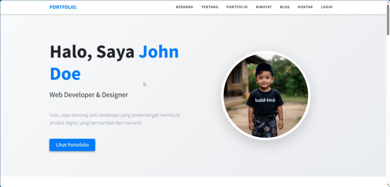 Aplikasi Web Portfolio Profesional berbasis CodeIgniter 4 (CI4)
