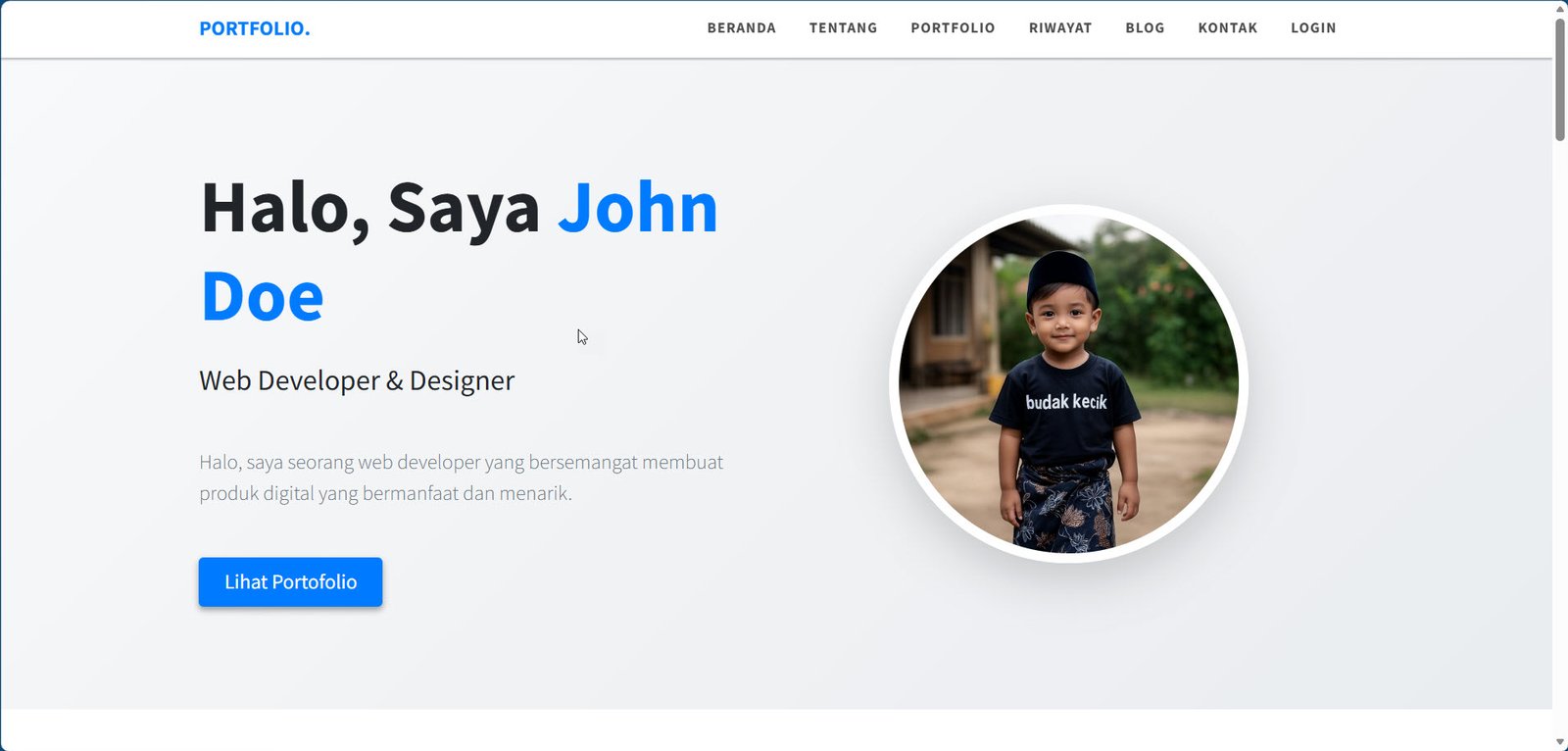 Source Code Web Portfolio Profesional dengan CodeIgniter 4 & AdminLTE 3 ...