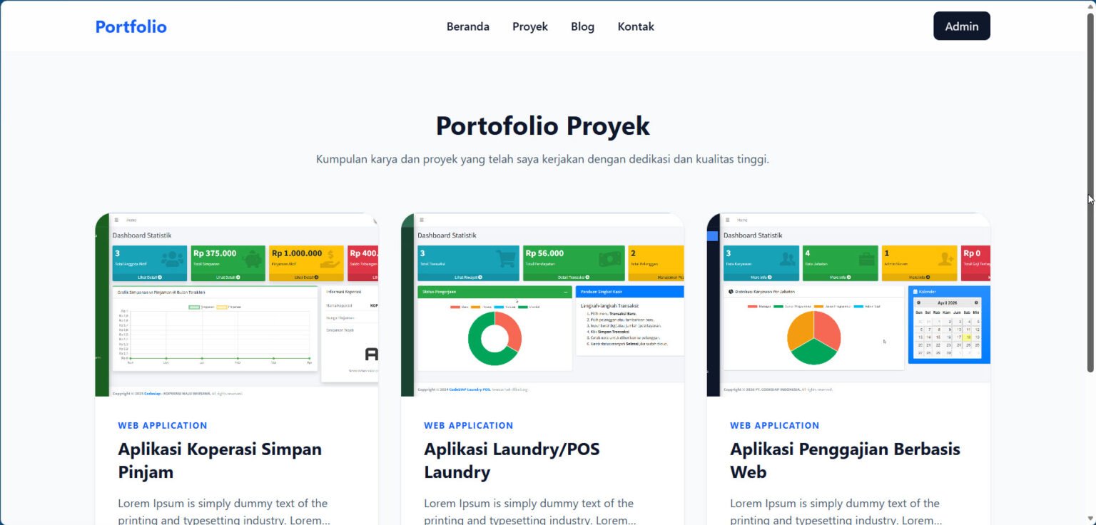 Source Code Website Portfolio Profesional: Node.js (Express) & Vue.js 3 ...